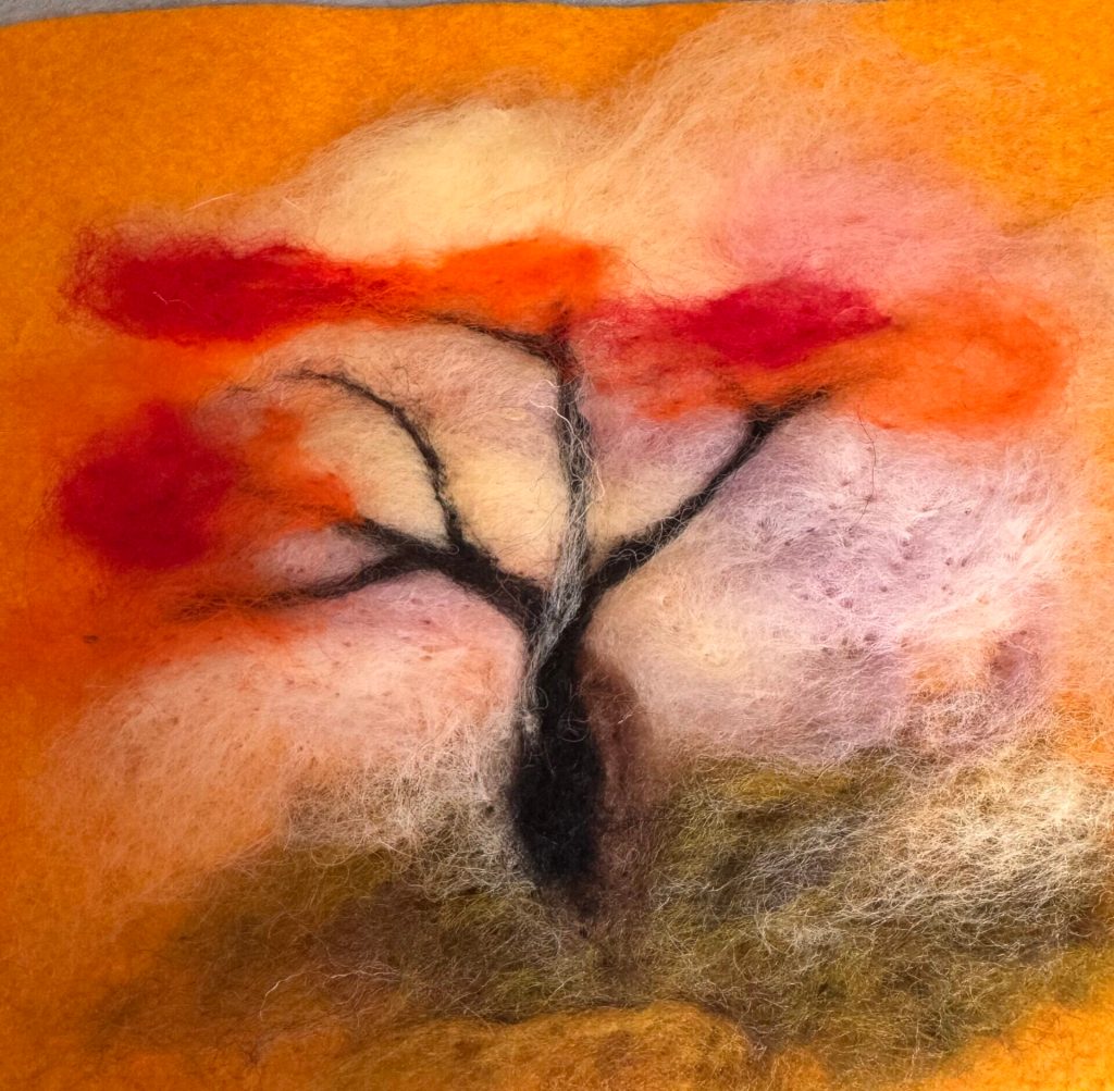 Needle Felting Fun, and Some New Wool Paintings!